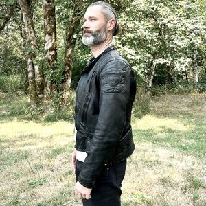 FIRSTGEAR by HEIN GERICKE |✨VINTAGE 90s!✨ Black Leather Motorcycle Biker Jacket